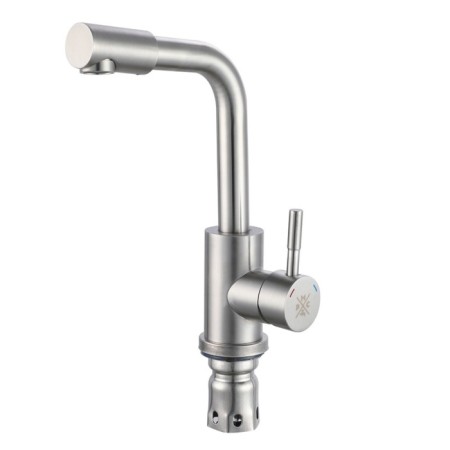 Sink mixer "RMS" SUS124-001F-3, 35 mm cartridge, stainless steel, satin