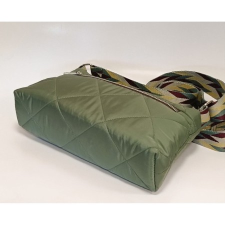 Bag Melodia lux khaki quilted fabric art. 214-051-000-4