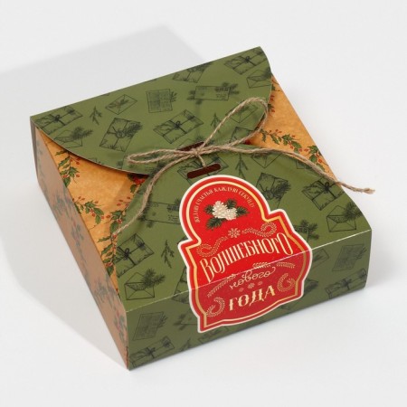 Box the team "New Year's Post", 16 x 16 x 6 cm, New Year-1