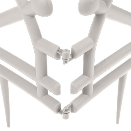 Decorative fence, 32 × 280 cm, 7 sections, plastic, white, "helm"-9