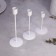 Set of candlesticks "Trio" 8x24; 8x19; 8x14cm, white