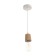 Suspension lamp "Claud" cylinder 1x40W E27 white 5x6.5x95cm