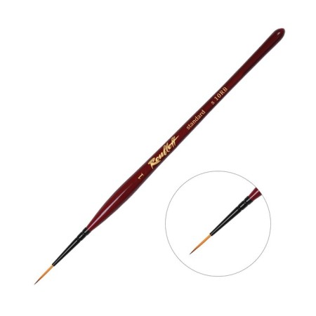 Brush Liner Sybloff S10RB RUBLOF №1, short hair, short handle covered with varnish, red