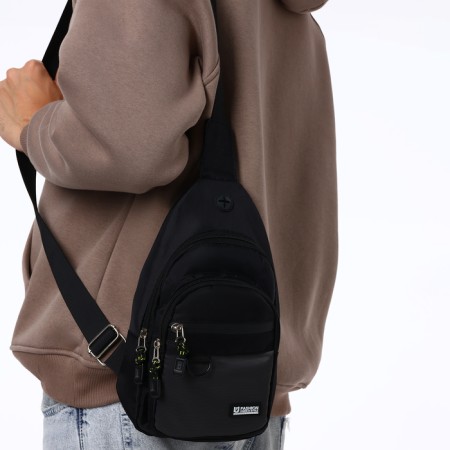 Backpack-sling, 17*8*30 cm, 2 lightning departure, 1 n/k, gray-9