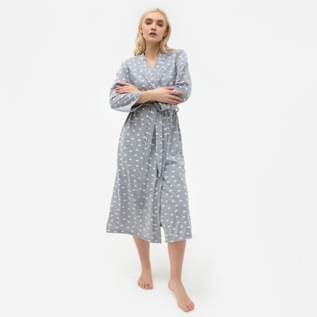Women's bathrobe KAFTAN "Clouds", Gray, p.40-42-3