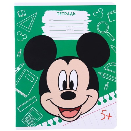 Notebook in a ruler of 12 sheets, 5 types of mix, cover coated paper, Mickey Mouse-9