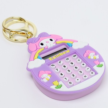 Puzzle-labyrinth "Bunny" with a calculator, on a keychain, color mix-5
