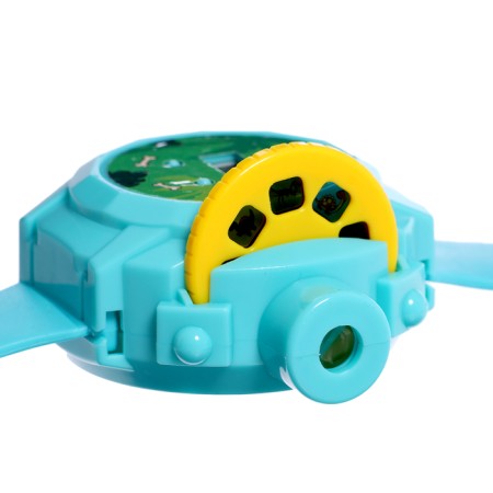 Dinosaur-clockwork clock, lighting effects, 24 pictures, blue color-4