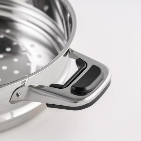 Altyn Mantock, 13.7 l, d = 24 cm, 3 sections, with a heat distribution layer, glass cover, induction-2