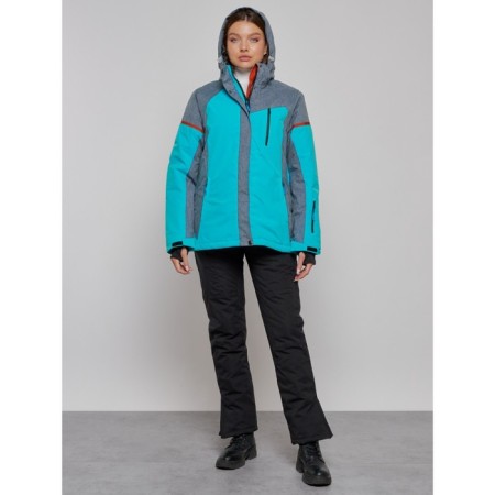 Ski jacket female, size 52, turquoise color-18