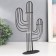 Decor metal, glass "Cactus" black 19x5.5x27 cm