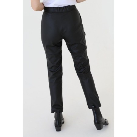 Artificial leather pants with high planting, size 44-2