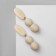Earrings Assorted "Vacanda" style, balls, white color