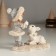 Polystone souvenir "Baby and white deer" 12.5x6.5x11.5 cm