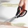 Clopy scissors, mowed blade, 9.8 ", 25 cm, black color