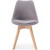 Wooden stool Bonuss array of beech/velor, natural/gray 50x56x82 cm