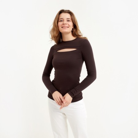 Longsliv Women's Minaku: Basic Line Chocolate Color, Rr. 46