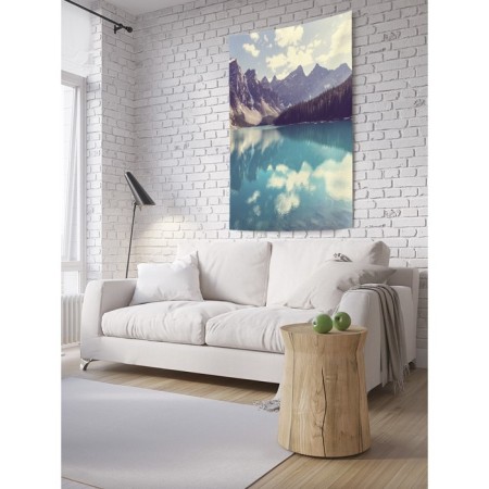 Decorative panel with photo printing "Mirror rivers", vertical, size 150x200 cm