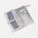 Women's wallet on the button, silver color