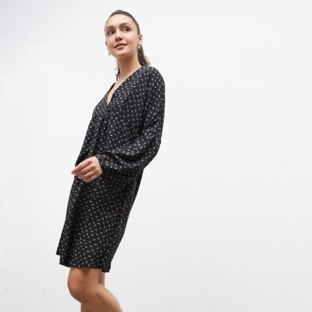 Women's dress Minaku: Green Trend Black Color, Rr. 48-3