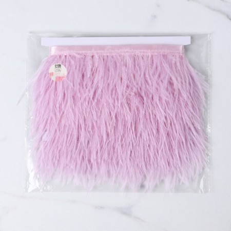 Braid with ostrich feathers, 8-10 cm, 5 ± 0.5 m, lavender color-5