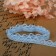 Knitted lace, 11 mm × 2.7 ± 0.5 m, blue color