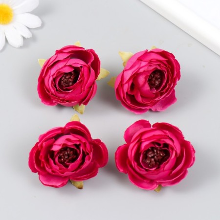 Budon on the leg for decoration "Pion charm" Fuchsia 3.5x3.5 cm-2