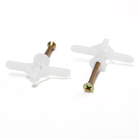 Dowel Tundra, type of butterfly 30x50, with a screw, white color, 25 pcs.-2