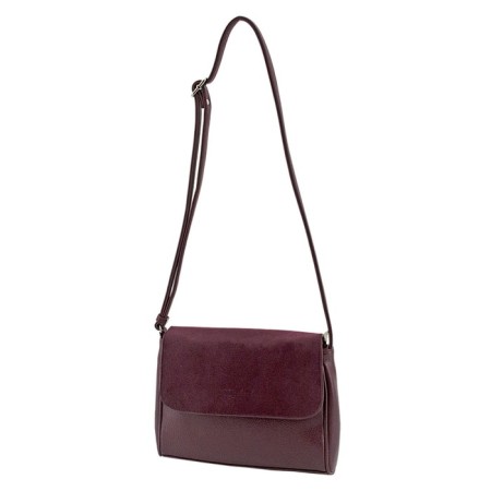 B2759 Bag Messenger, valve department, burgundy color 21x26x7cm