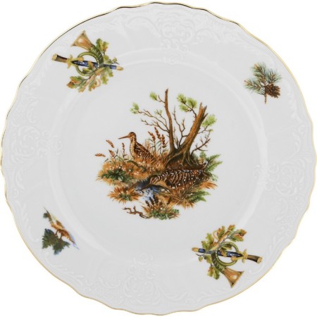 Small plate bernadotte, decor "Hunting Stories", 21 cm-14
