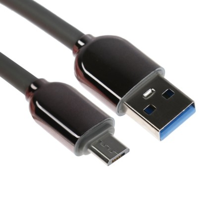 Microusb cable - usb, 2.4 a, TPE braid, frost -resistant, 1 meter, gray