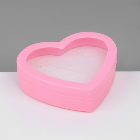 Organizer for jewelry "Casket Heart" 24 places, plastic, 12 × 9.5 × 3 cm, pink color-3