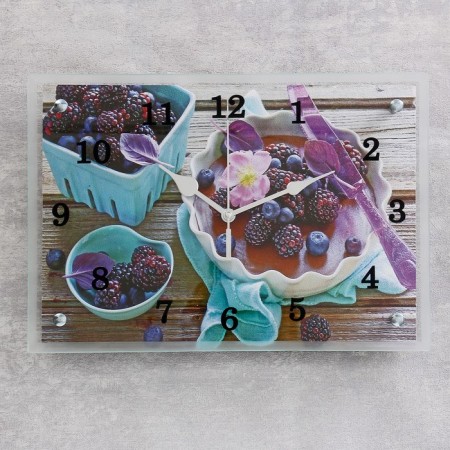 Wall clock, series: kitchen, "blackberry", 25x35 cm