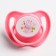 Orthodontic dummy nipple, silicone, 6+, with a cap in a container, color mix