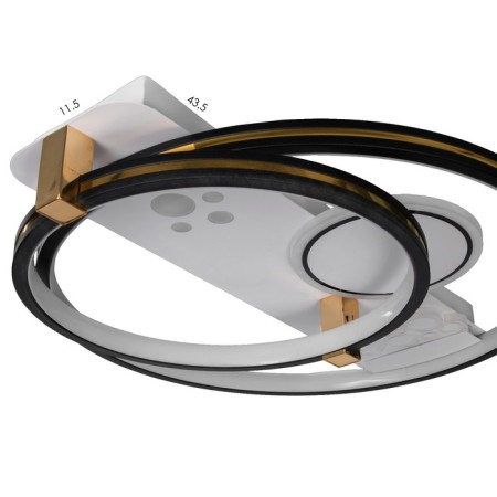 Luer with DPD "Simp" LED 126W black and white 50x50x10 cm Bayerlux-11