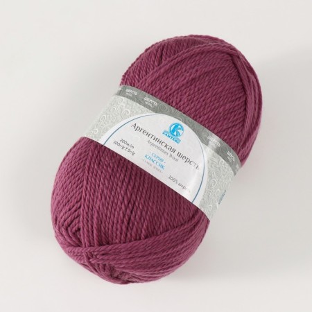Yarn "Argentinean wool" 100% imported p/t wool 200m/100g (132 dry rose)-1