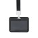 Badge horizontal, external, 100 x 80mm, internal 52 x 82mm, tape 42 cm, black