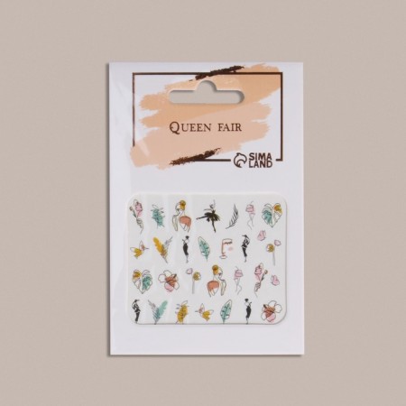 Slider - nail design "Delicate image", packing 6 pcs, multi -colored-2