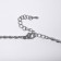 Necklace "melting" with rhinestones, white color in silver, 47 cm