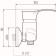 Shower mixer RMS SL86-003, one-leaf, with a shower set, chrome