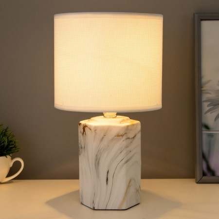 Table lamp "Ilmrammore" 1he14 40W Beige 17.5x17.5x30.5 cm Risalux-1