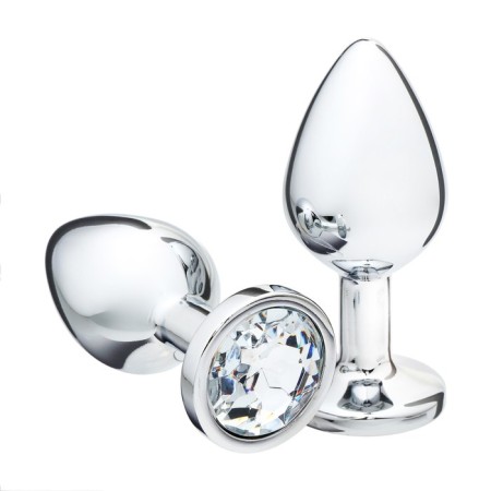 Anal traffic jam-hoods, silver, transparent crystal, d = 40 mm-1