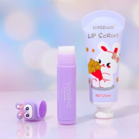 Grape set: lip scrub and lip petroleum jelly-2