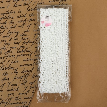 Lace Hipure, 30 mm × 9 ± 0.5 m, white color-2