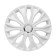 Wheel caps 14 "Voltek", white gloss, chrome ring, set 2 pcs, AWCC-14-29