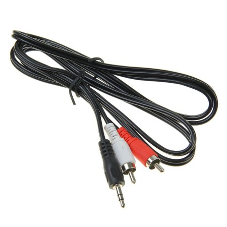 Audio Jack 3.5 (M) - 2xrca (M), Stereo, 1.2 m, black-3