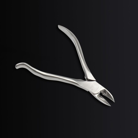 Pedicure nippers "Premium", hidden spring, curved handle, 12.5 cm, blade length - 17 mm, silver color-8