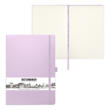 Скетчбук Sketchmarker, 210 х 300 мм, 80 листов, твёрдая обложка из искусственной кожи, фиолетовый, блок 140 г/м2