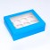 Packaging for 12 cupcakes with a window, blue, 32.5 x 25.5 x 10 cm