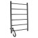 Electric towel Domoterm 109-6, 500x800 mm, left, black matte